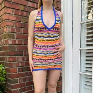 Multi color knit summer dress!
